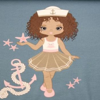 Jersey Panel und Kombistoff Matrosenmädchen, Grundpreis: €17,50/Meter